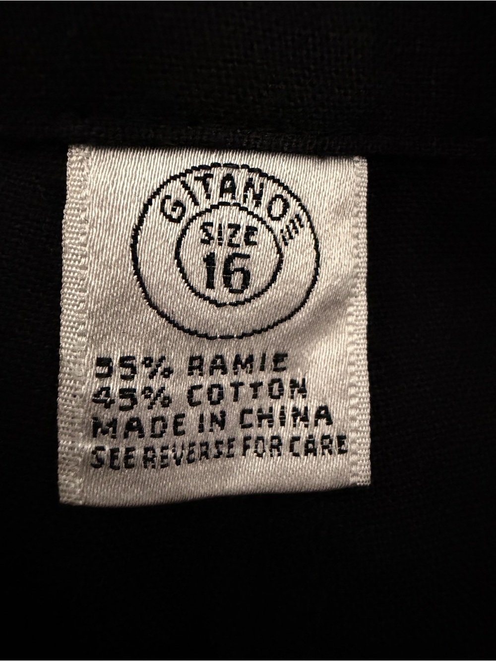 Vintage Gitano High Waist Tapered Ramie
Cotton Pants Black 16 EUC - Picture 11 of 12